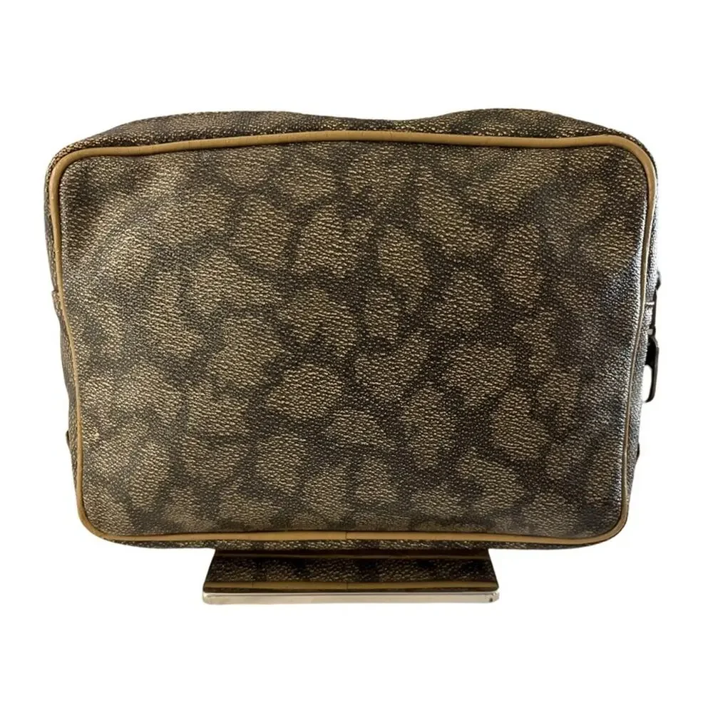 Yves Saint Laurent Vintage YSL Giraffe Print Zip Pouch Clutch Cosmetic Bag - Picture 2 of 9